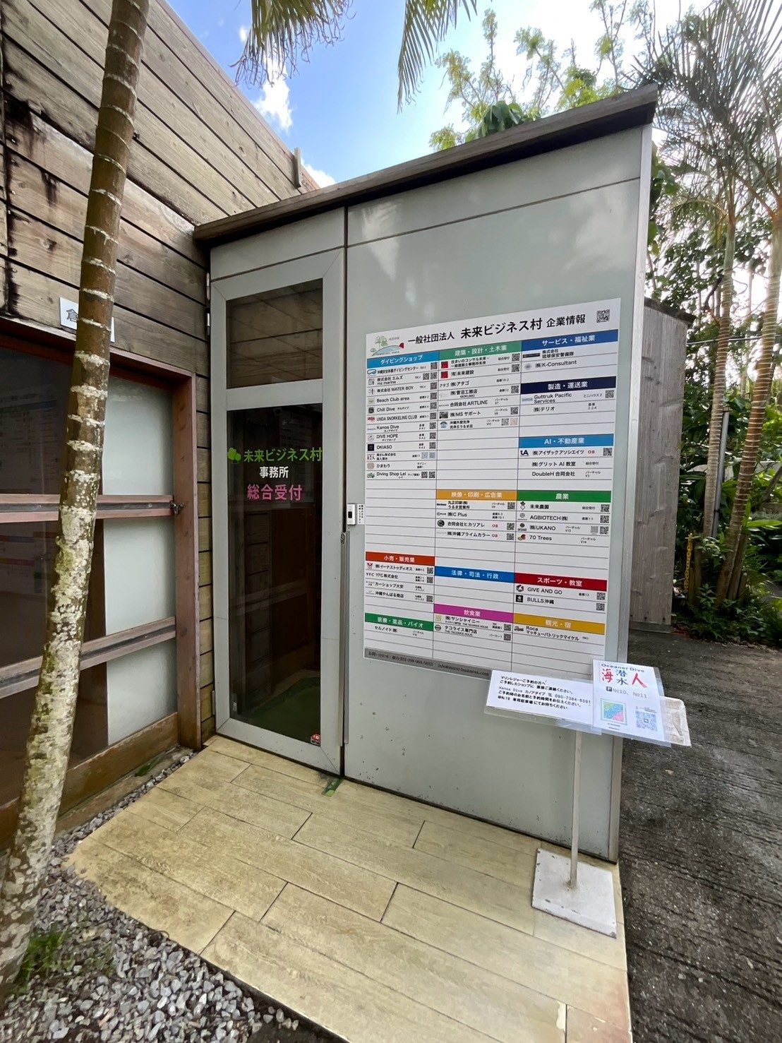 入居企業50社以上を紹介する企業案内板
